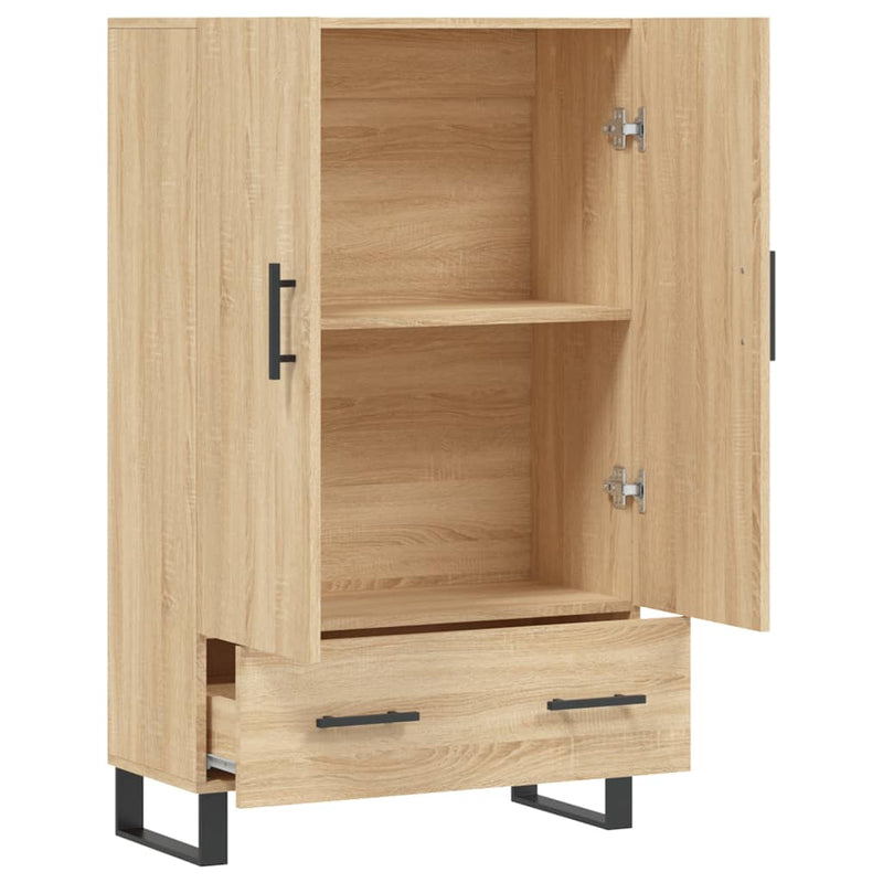 vidaXL sonoma tölgy színű szerelt fa magasszekrény 69,5 x 31 x 115 cm