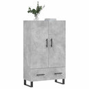 vidaXL betonszürke szerelt fa magasszekrény 69,5 x 31 x 115 cm