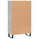 vidaXL betonszürke szerelt fa magasszekrény 69,5 x 31 x 115 cm