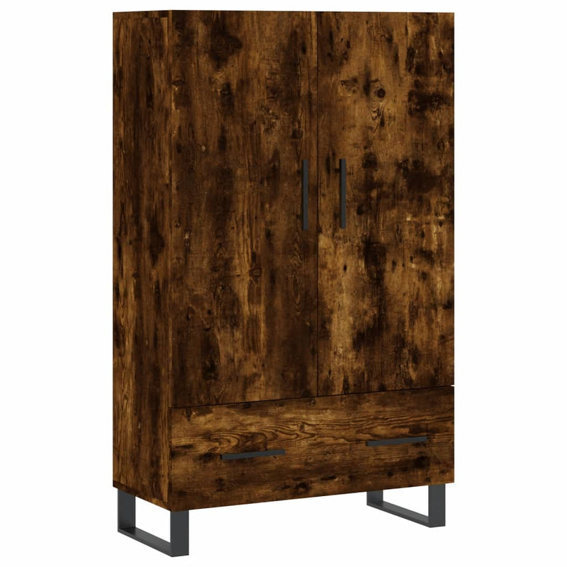 vidaXL füstös tölgy színű szerelt fa magasszekrény 69,5 x 31 x 115 cm