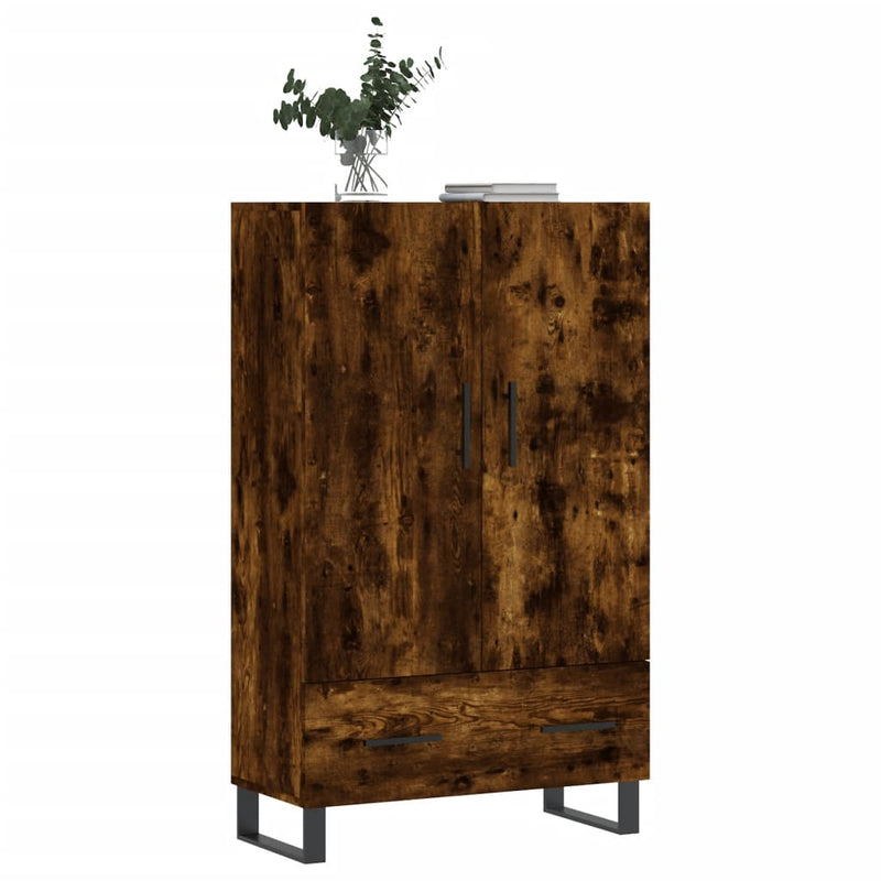 vidaXL füstös tölgy színű szerelt fa magasszekrény 69,5 x 31 x 115 cm