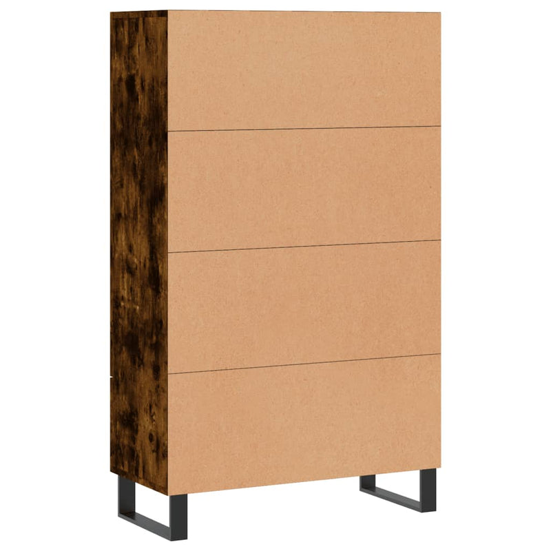 vidaXL füstös tölgy színű szerelt fa magasszekrény 69,5 x 31 x 115 cm