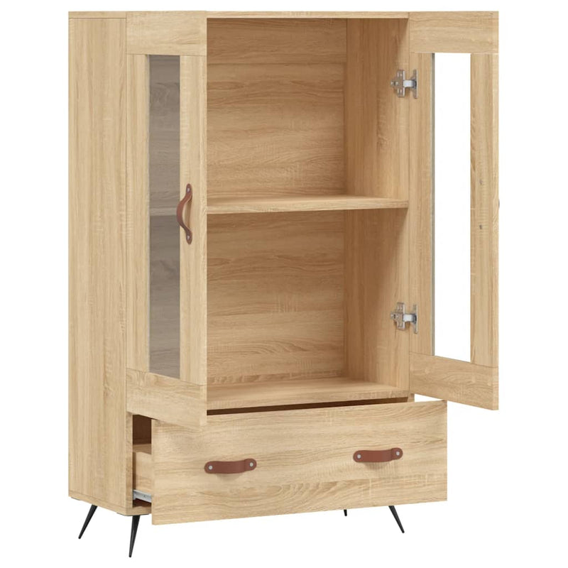 vidaXL sonoma tölgy színű szerelt fa magasszekrény 69,5 x 31 x 115 cm