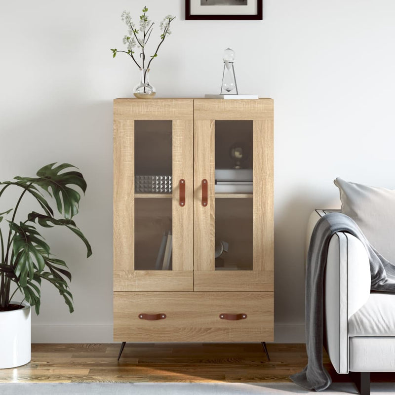 vidaXL sonoma tölgy színű szerelt fa magasszekrény 69,5 x 31 x 115 cm