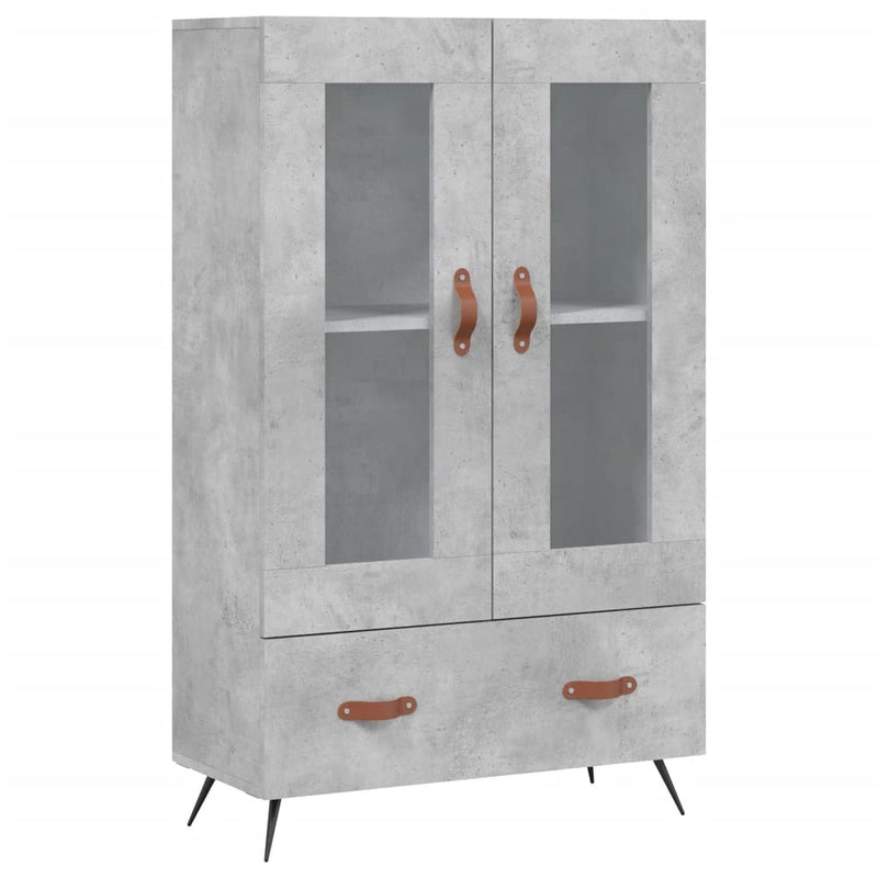 vidaXL betonszürke szerelt fa magasszekrény 69,5 x 31 x 115 cm