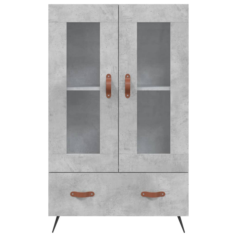 vidaXL betonszürke szerelt fa magasszekrény 69,5 x 31 x 115 cm