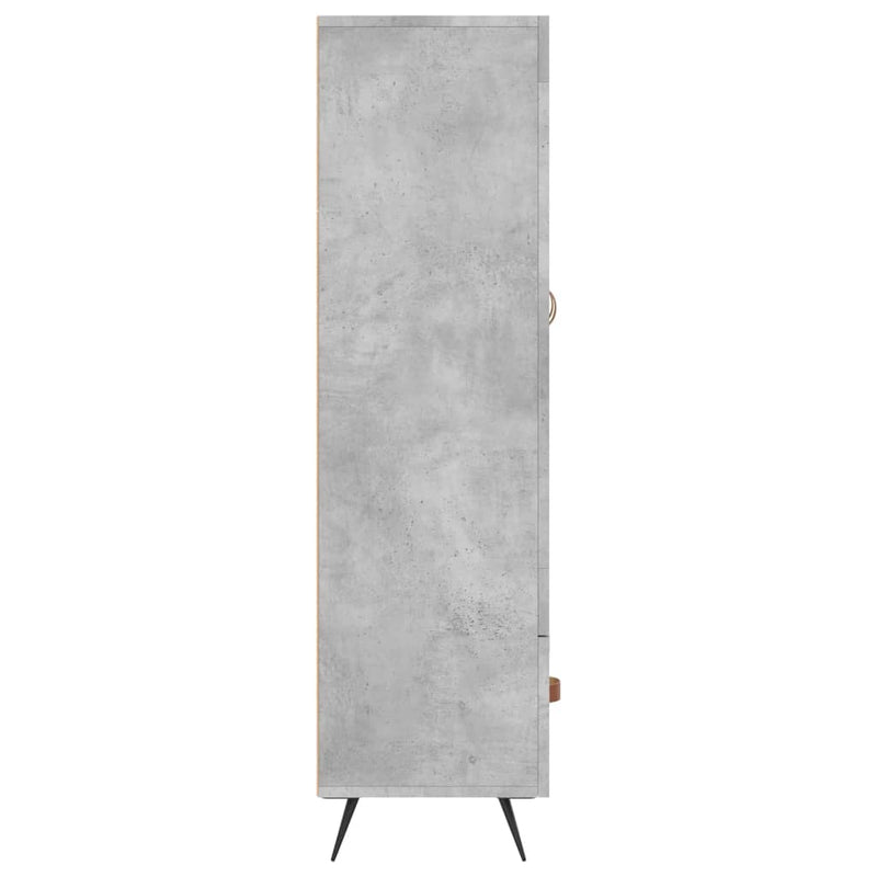 vidaXL betonszürke szerelt fa magasszekrény 69,5 x 31 x 115 cm