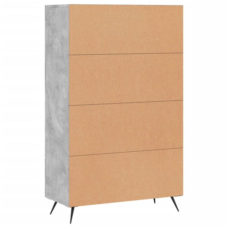 vidaXL betonszürke szerelt fa magasszekrény 69,5 x 31 x 115 cm