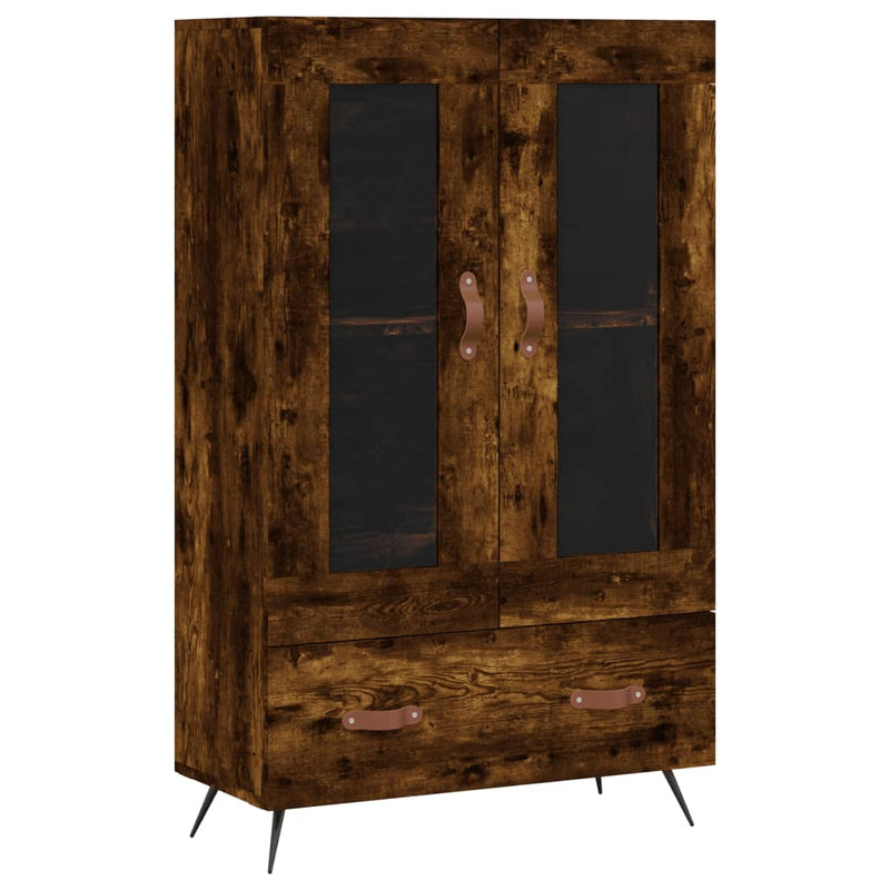 vidaXL füstös tölgy színű szerelt fa magasszekrény 69,5 x 31 x 115 cm