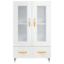 vidaXL magasfényű fehér szerelt fa magasszekrény 69,5 x 31 x 115 cm