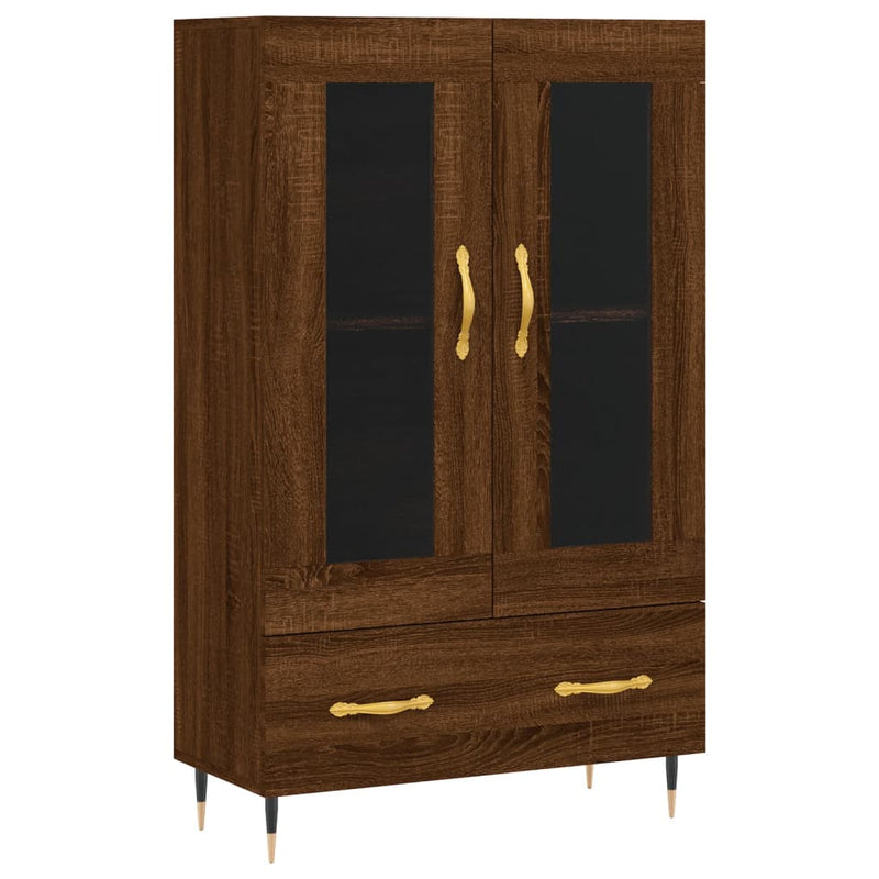 vidaXL barna tölgyszínű szerelt fa magasszekrény 69,5 x 31 x 115 cm