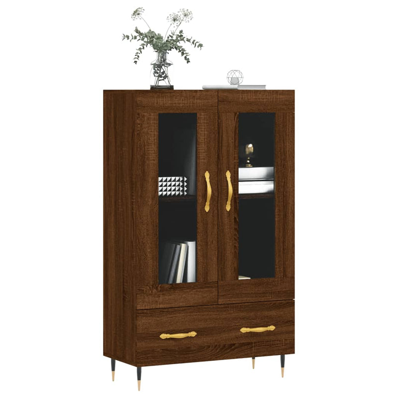 vidaXL barna tölgyszínű szerelt fa magasszekrény 69,5 x 31 x 115 cm