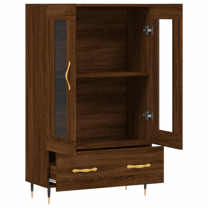 vidaXL barna tölgyszínű szerelt fa magasszekrény 69,5 x 31 x 115 cm