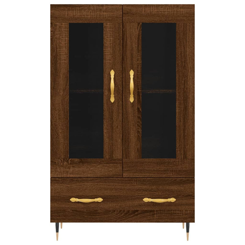 vidaXL barna tölgyszínű szerelt fa magasszekrény 69,5 x 31 x 115 cm