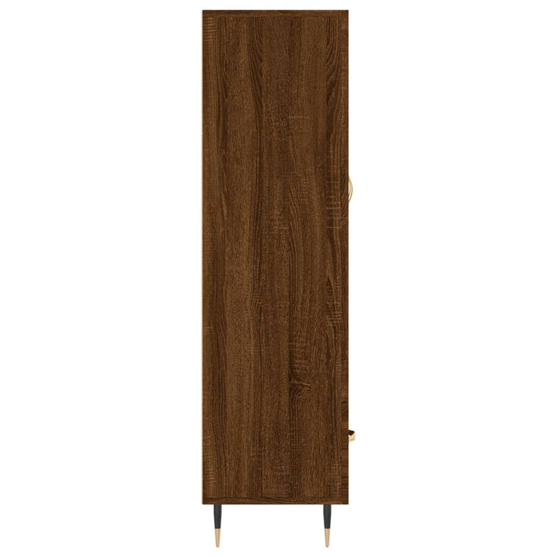 vidaXL barna tölgyszínű szerelt fa magasszekrény 69,5 x 31 x 115 cm