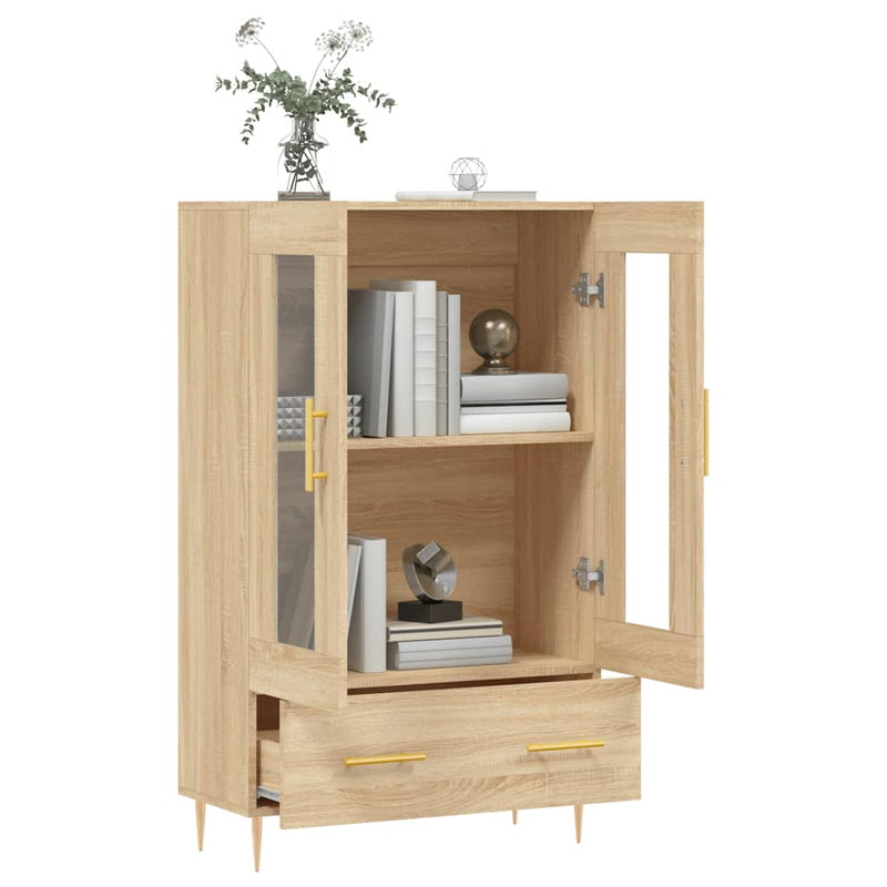 vidaXL sonoma tölgy színű szerelt fa magasszekrény 69,5 x 31 x 115 cm