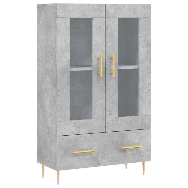 vidaXL betonszürke szerelt fa magasszekrény 69,5 x 31 x 115 cm