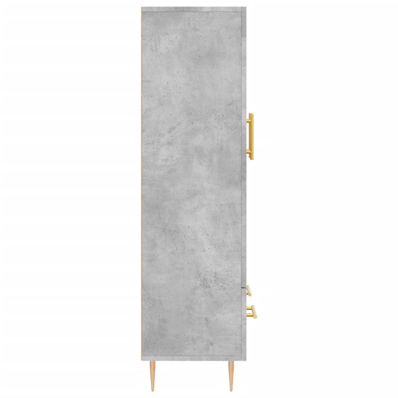vidaXL betonszürke szerelt fa magasszekrény 69,5 x 31 x 115 cm