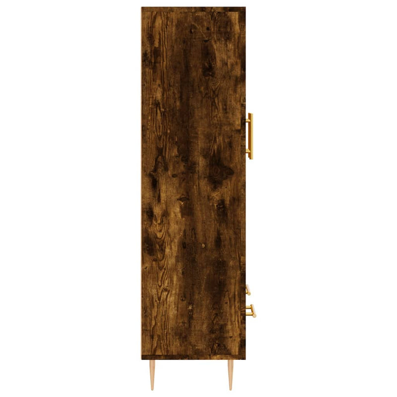 vidaXL füstös tölgy színű szerelt fa magasszekrény 69,5 x 31 x 115 cm