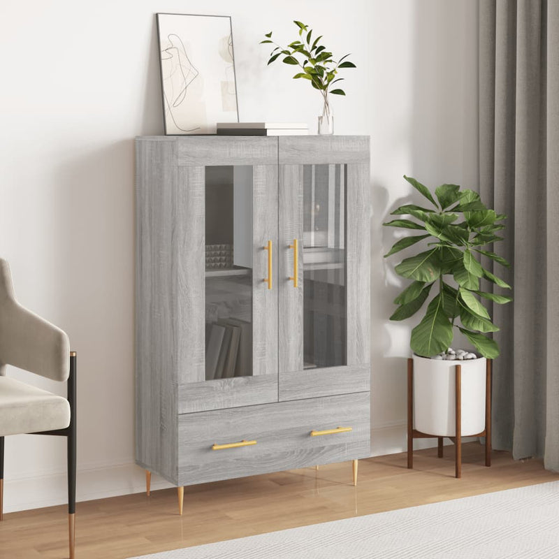 vidaXL szürke sonoma szerelt fa magasszekrény 69,5 x 31 x 115 cm