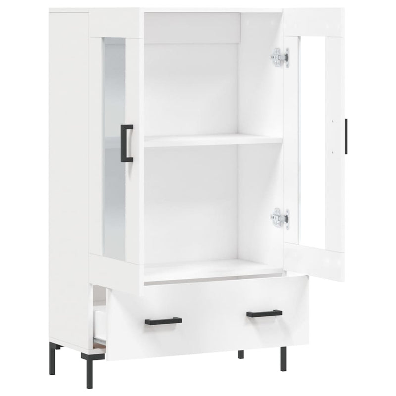 vidaXL fehér szerelt fa magasszekrény 69,5 x 31 x 115 cm