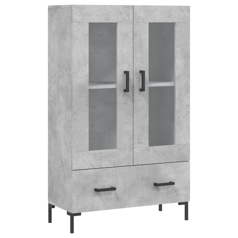 vidaXL betonszürke szerelt fa magasszekrény 69,5 x 31 x 115 cm