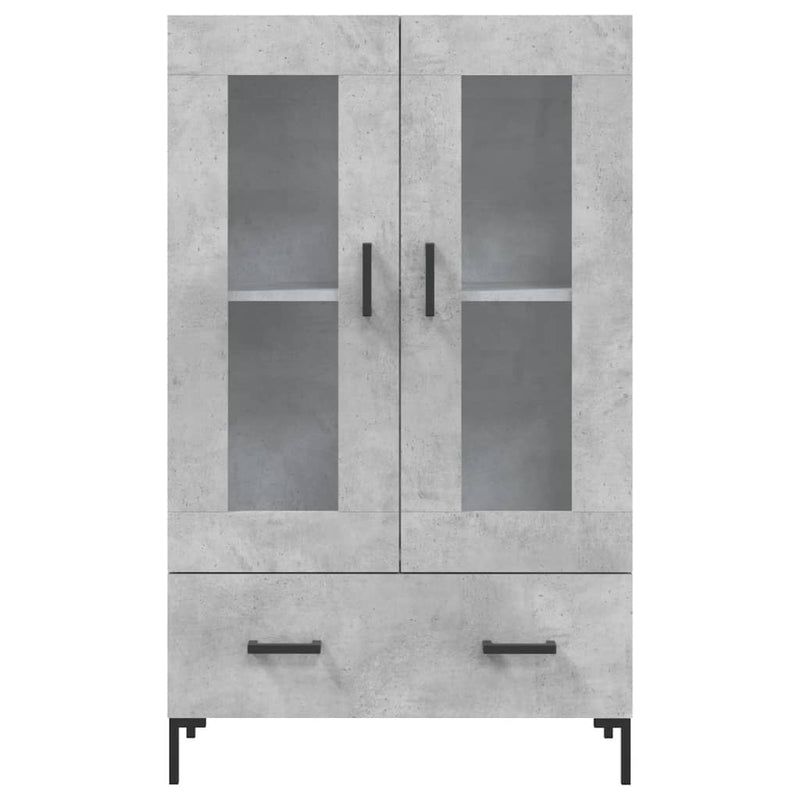 vidaXL betonszürke szerelt fa magasszekrény 69,5 x 31 x 115 cm