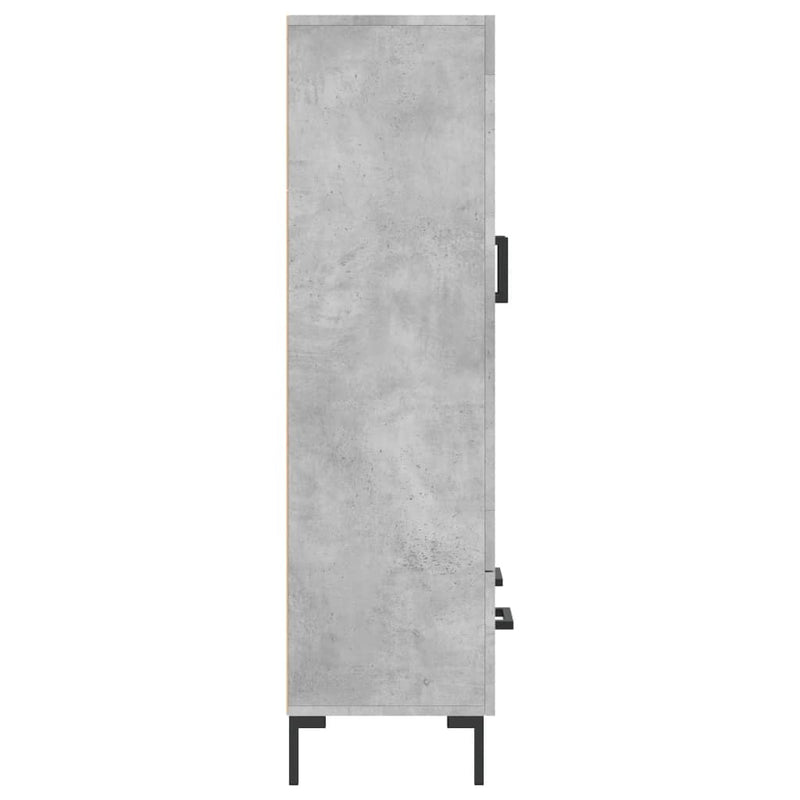 vidaXL betonszürke szerelt fa magasszekrény 69,5 x 31 x 115 cm