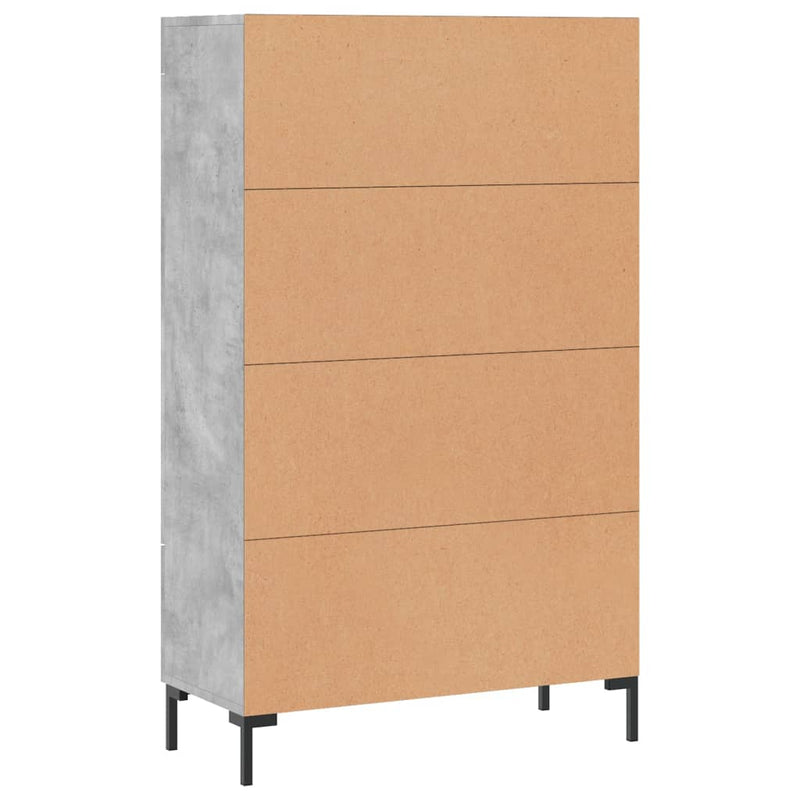 vidaXL betonszürke szerelt fa magasszekrény 69,5 x 31 x 115 cm