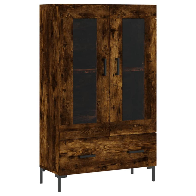 vidaXL füstös tölgy színű szerelt fa magasszekrény 69,5 x 31 x 115 cm
