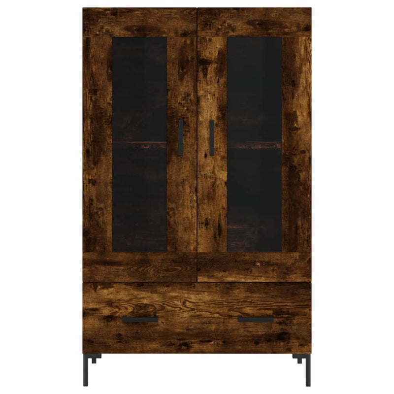 vidaXL füstös tölgy színű szerelt fa magasszekrény 69,5 x 31 x 115 cm