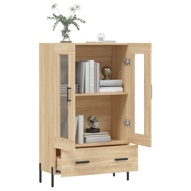 vidaXL sonoma tölgy színű szerelt fa magasszekrény 69,5 x 31 x 115 cm