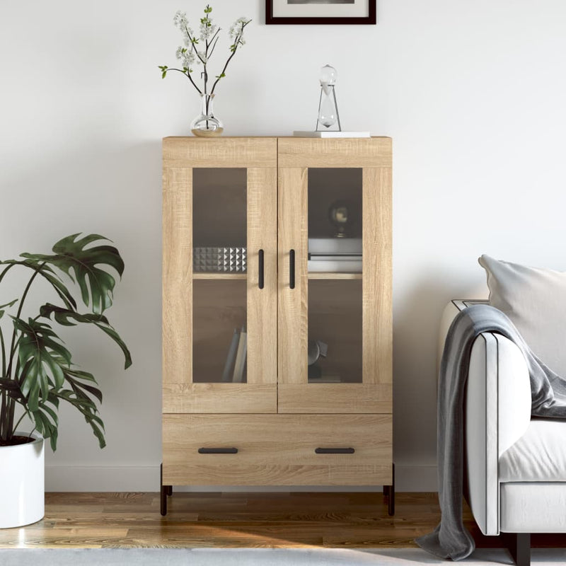 vidaXL sonoma tölgy színű szerelt fa magasszekrény 69,5 x 31 x 115 cm