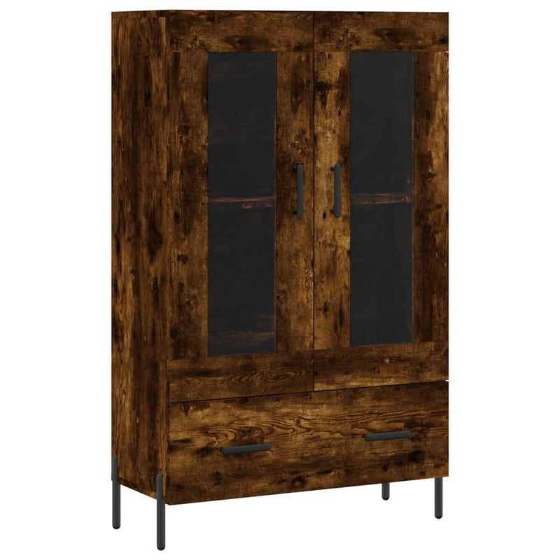 vidaXL füstös tölgy színű szerelt fa magasszekrény 69,5 x 31 x 115 cm