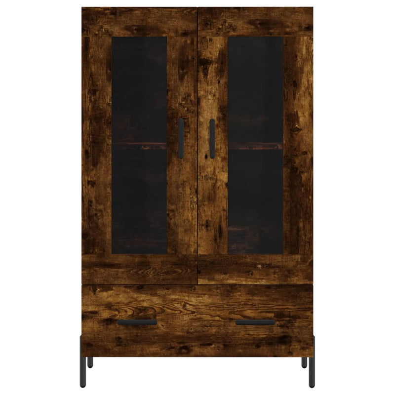 vidaXL füstös tölgy színű szerelt fa magasszekrény 69,5 x 31 x 115 cm
