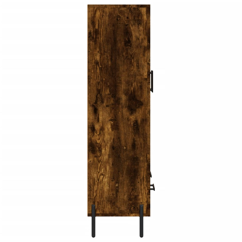 vidaXL füstös tölgy színű szerelt fa magasszekrény 69,5 x 31 x 115 cm