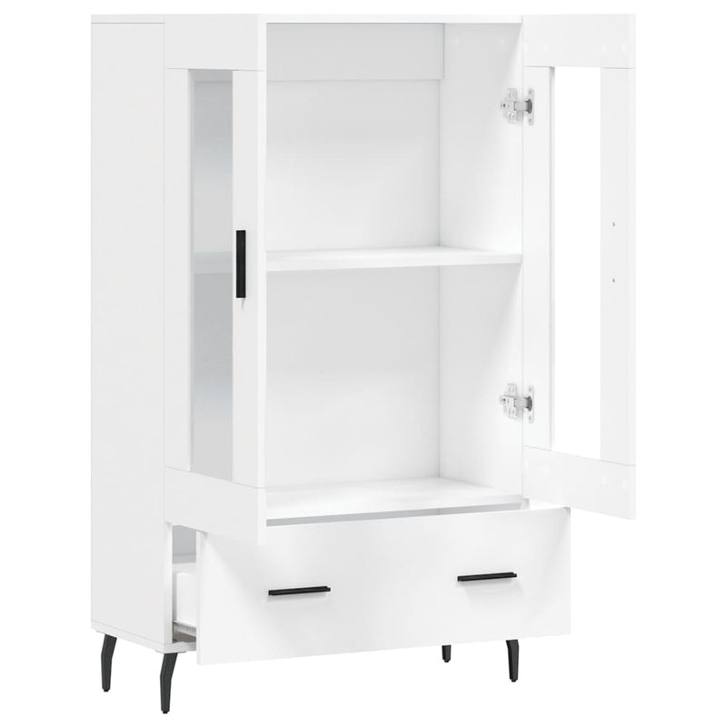 vidaXL fehér szerelt fa magasszekrény 69,5 x 31 x 115 cm