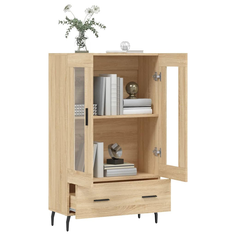 vidaXL sonoma tölgy színű szerelt fa magasszekrény 69,5 x 31 x 115 cm