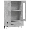 vidaXL betonszürke szerelt fa magasszekrény 69,5 x 31 x 115 cm