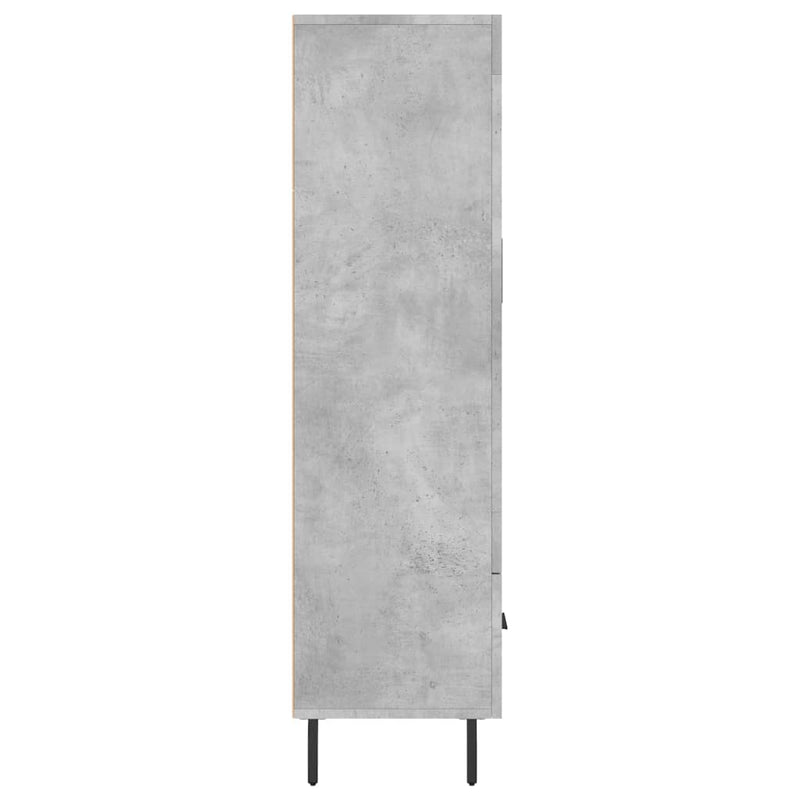 vidaXL betonszürke szerelt fa magasszekrény 69,5 x 31 x 115 cm