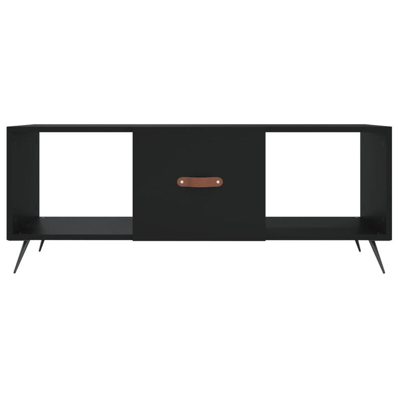 vidaXL fekete szerelt fa dohányzóasztal 102 x 50 x 40 cm
