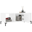 vidaXL magasfényű fehér szerelt fa dohányzóasztal 102 x 50 x 40 cm