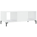 vidaXL magasfényű fehér szerelt fa dohányzóasztal 102 x 50 x 40 cm