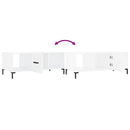 vidaXL magasfényű fehér szerelt fa dohányzóasztal 102 x 50 x 40 cm