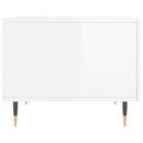 vidaXL 2 db magasfényű fehér szerelt fa dohányzóasztal 50 x 50 x 40 cm