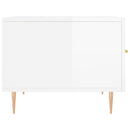 vidaXL 2 db magasfényű fehér szerelt fa dohányzóasztal 50 x 50 x 40 cm