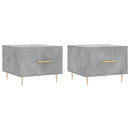 vidaXL 2 db betonszürke szerelt fa dohányzóasztal 50 x 50 x 40 cm