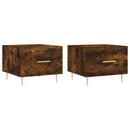 vidaXL 2 db füstös tölgy szerelt fa dohányzóasztal 50 x 50 x 40 cm