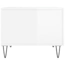 vidaXL 2 db magasfényű fehér szerelt fa dohányzóasztal 50 x 50 x 40 cm