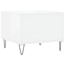 vidaXL 2 db magasfényű fehér szerelt fa dohányzóasztal 50 x 50 x 40 cm